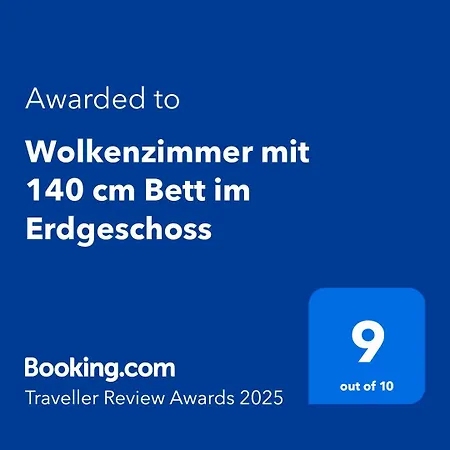 Wolkenzimmer Mit 140 Cm Bett Im Erdgeschoss Quarto em Acomodações Particulares Seligenstadt